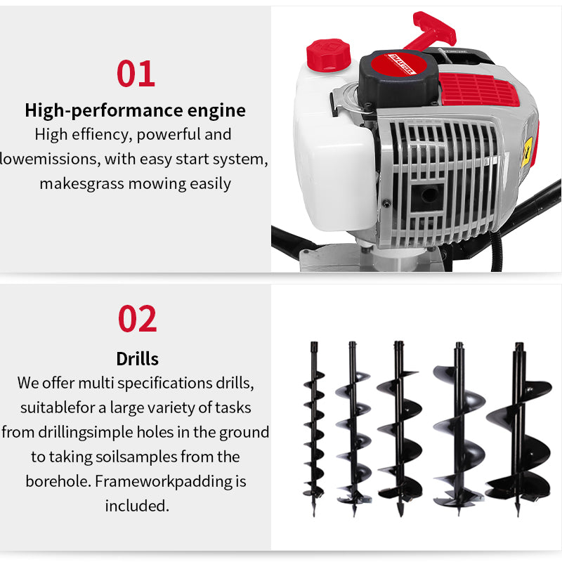 TMAX TOOL 62cc Heavy-Duty Post Hole Digger