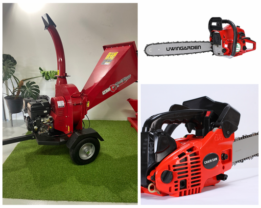 Marz Power DGS1500 Woodchipper + Chainsaw Combo Pack